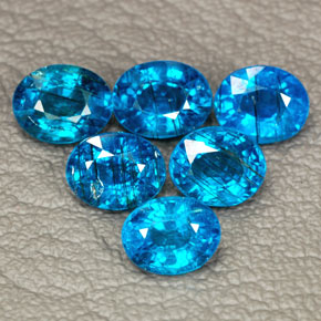 Apatite naturale blu da  ct, taglio ovale, SI