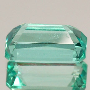 Apatite naturale verde da 0,97 ct, taglio smeraldo, VS