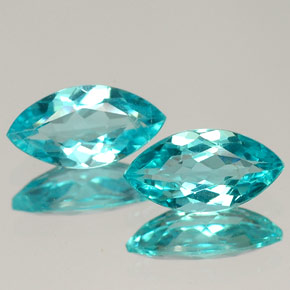 Apatite naturale blu da  ct, marchesa, VVS-VS