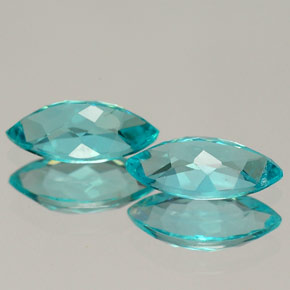 Apatite naturale blu da  ct, marchesa, VVS-VS