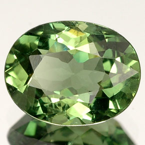 Apatite naturale verde da 1,38 ct, taglio ovale, VVS-VS