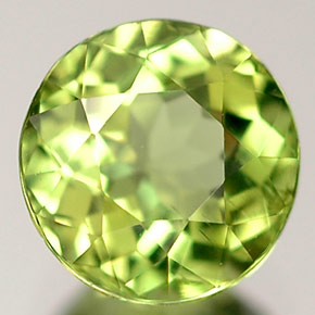 Apatite naturale verde da 1,10 ct, taglio rotondo, VS