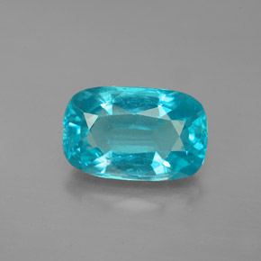Apatite naturale blu da 4,69 ct, taglio a cuscino, VS-SI