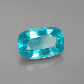 Apatite naturale blu da 4,69 ct, taglio a cuscino, VS-SI