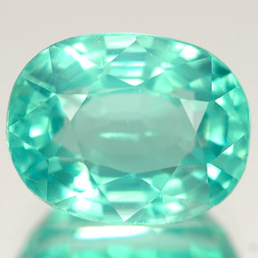 Apatite naturale verde da 4,78 ct, taglio ovale, VS