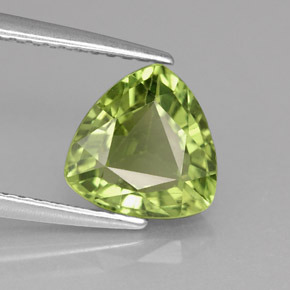 Apatite naturale verde da 1,84 ct, trillion, VS