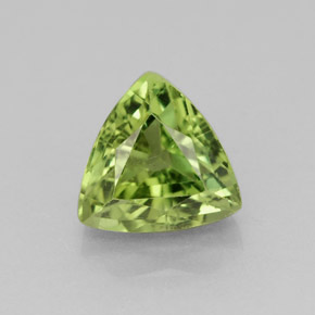 Apatite naturale verde da 1,61 ct, trillion, VS
