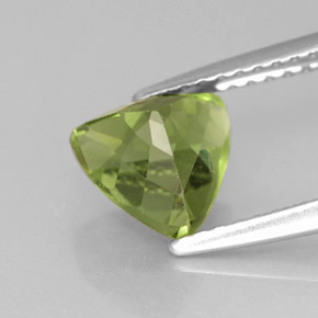 Apatite naturale verde da 1,61 ct, trillion, VS