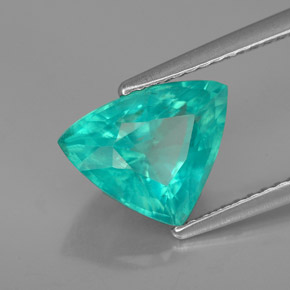 Apatite naturale verde da 2,58 ct, trillion, VS