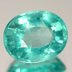 Apatite naturale verde da 2,57 ct, taglio ovale, VS