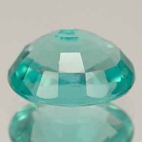 Apatite naturale verde da 2,57 ct, taglio ovale, VS