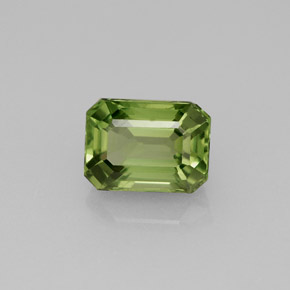 Apatite naturale verde da 1,81 ct, taglio smeraldo, VS