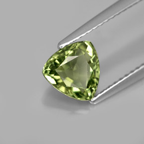 Apatite naturale verde da 1,44 ct, trillion, VS