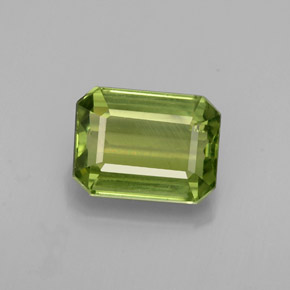 Apatite naturale verde da 1,88 ct, taglio smeraldo, VS