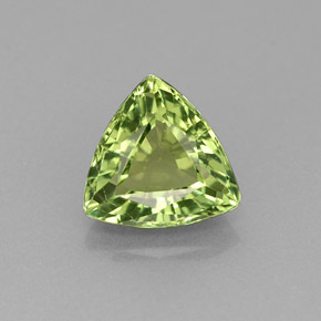 Apatite naturale verde da 1,30 ct, trillion, VVS-VS