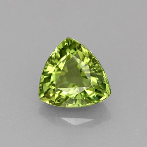 Apatite Verde naturale da 1.37 ct, Taglio trillion, VVS-VS