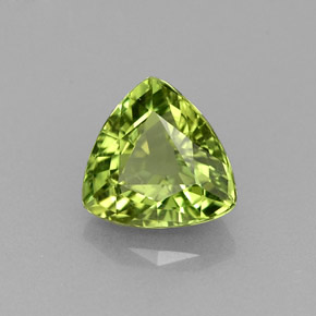 Apatite Verde naturale da 1.37 ct, Taglio trillion, VVS-VS