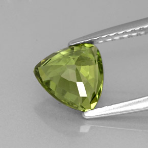 Apatite Verde naturale da 1.37 ct, Taglio trillion, VVS-VS