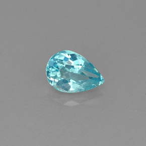 Apatite naturale blu da 0,83 ct, taglio a pera, VS