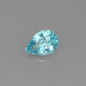 Apatite naturale blu da 0,83 ct, taglio a pera, VS