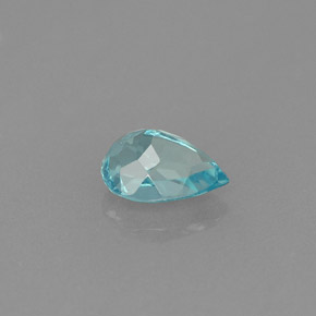 Apatite naturale blu da 0,83 ct, taglio a pera, VS