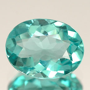 Apatite naturale blu da 1,29 ct, taglio ovale, VS