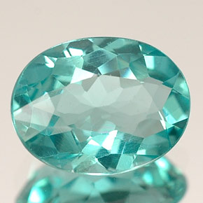 Apatite naturale blu da 1,29 ct, taglio ovale, VS