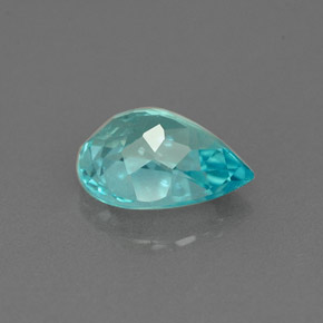 Apatite naturale blu da 1,17 ct, taglio a pera, VS