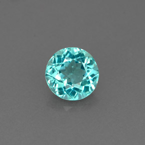 Apatite naturale blu da 0,63 ct, taglio rotondo, VS