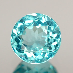 Apatite naturale blu da 0,74 ct, taglio rotondo, VS-SI