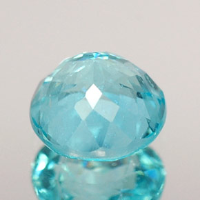 Apatite naturale blu da 0,74 ct, taglio rotondo, VS-SI