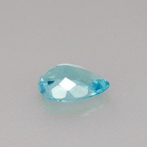 Apatite naturale blu da 0,96 ct, taglio a pera, VS
