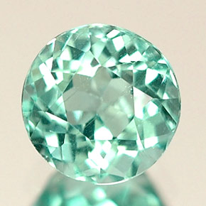 Apatite naturale verde da 0,71 ct, taglio rotondo, VS