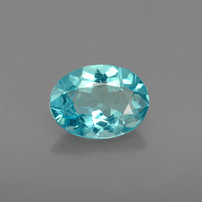 Apatite naturale blu da 0,93 ct, taglio ovale, VS