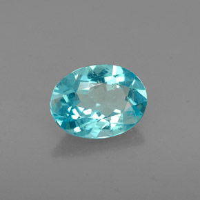 Apatite naturale blu da 0,93 ct, taglio ovale, VS