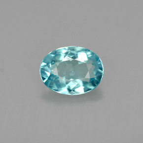 Apatite naturale blu da 1,00 ct, taglio ovale, VVS-VS