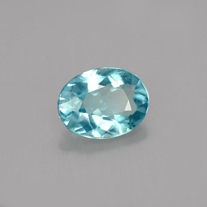 Apatite naturale blu da 1,00 ct, taglio ovale, VVS-VS