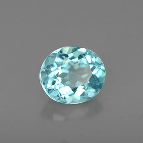Apatite naturale blu da 0,60 ct, taglio ovale, VS
