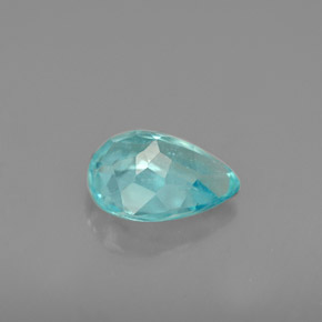 Apatite naturale blu da 1,12 ct, taglio a pera, VS
