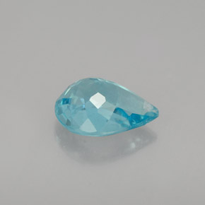Apatite naturale blu da 1,03 ct, taglio a pera, VS