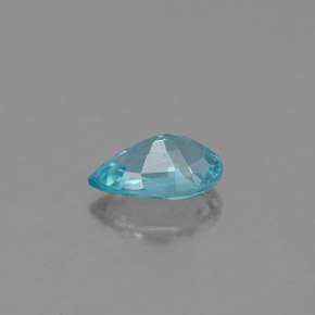 Apatite naturale blu da 0,48 ct, taglio a pera, VS