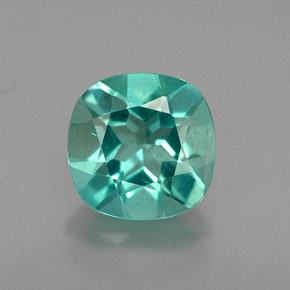 Apatite naturale verde da 0,93 ct, taglio a cuscino, VS
