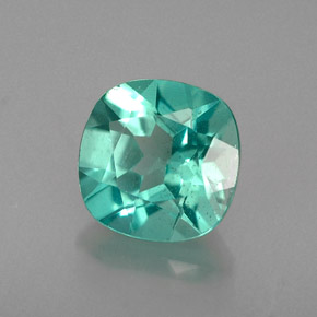 Apatite naturale verde da 0,93 ct, taglio a cuscino, VS