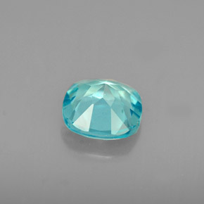 Apatite naturale blu da 0,88 ct, taglio a cuscino, VS