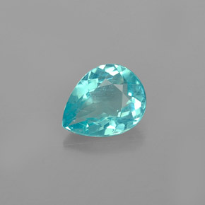 Apatite naturale blu da 0,98 ct, taglio a pera, VS