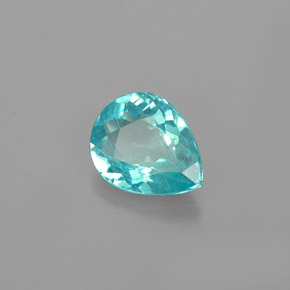 Apatite naturale blu da 0,98 ct, taglio a pera, VS