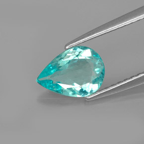 Apatite naturale blu da 0,97 ct, taglio a pera, VS-SI