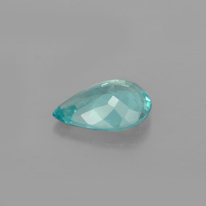 Apatite naturale blu da 0,97 ct, taglio a pera, VS-SI