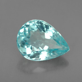 Apatite naturale blu da 1,21 ct, taglio a pera, VVS-VS