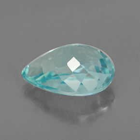 Apatite naturale blu da 1,21 ct, taglio a pera, VVS-VS